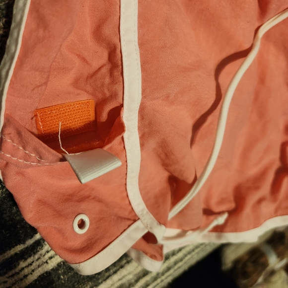 Retro board surf shorts sz 10 coral pink - white piping - Picture 10 of 12